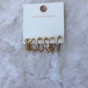 American Eagle gold hoop earrings